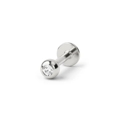 Labret avec une pierre sertie