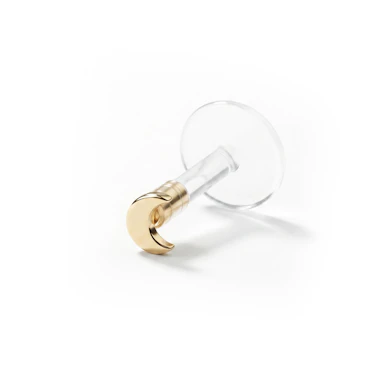 Labret en or 14 carats avec lune