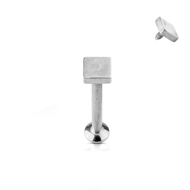 Labret avec haut carré et filetage interne