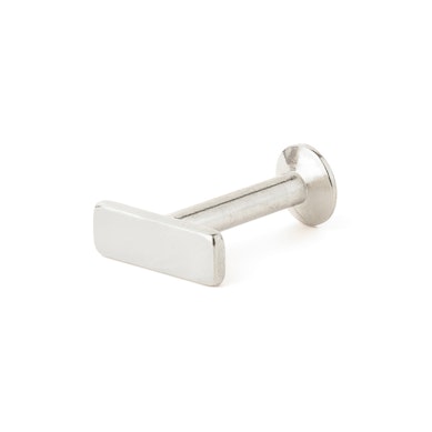 Labret avec haut rectangulaire et filetage interne