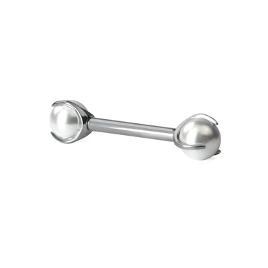 Barbell en titane pour le téton avec des perles