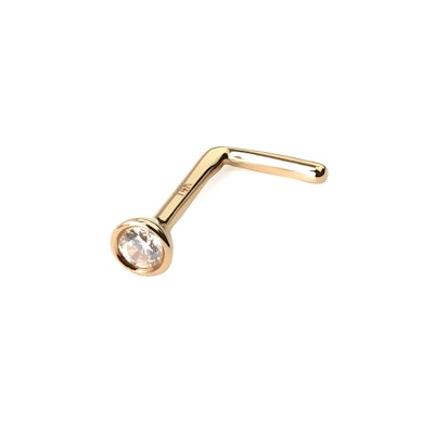 Piercing au nez en or 14 carats avec une jolie pierre