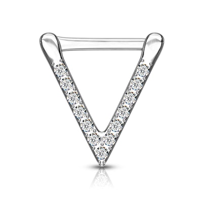Piercing pour le septum en forme de triangle