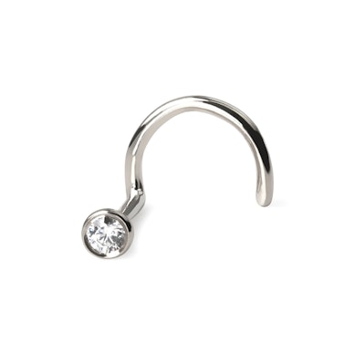 Vis pour le nez en or 14 carats avec une petite pierre