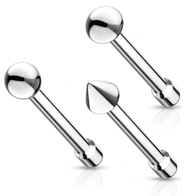 Tige barbell pour le nez avec design au choix