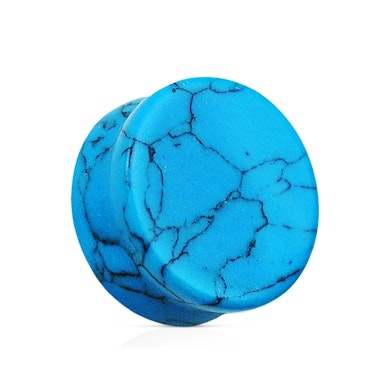 Plug turquoise en pierre