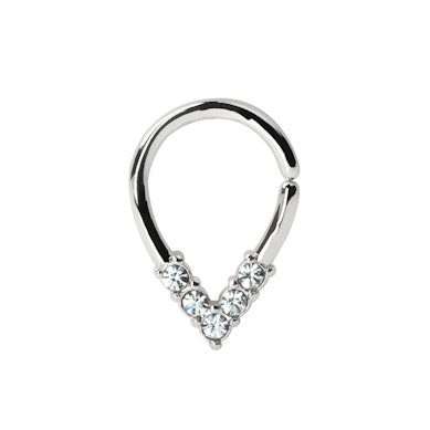 Anneau sans fin en forme de goutte et en acier chirurgical