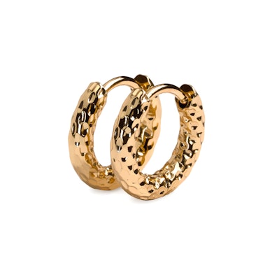 Paire de créoles avec effet martelé