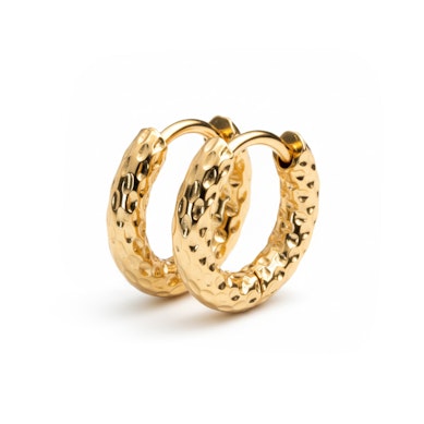 Paire de créoles avec effet martelé