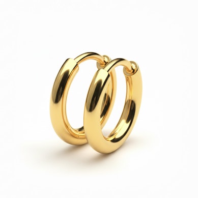 Paire de créoles en titane