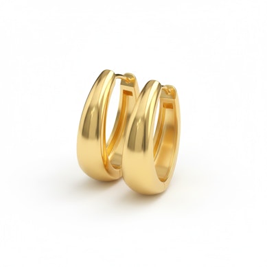 Paire de créoles ovales