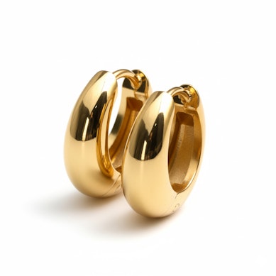 Jeu de larges anneaux avec polissage miroir et charnière