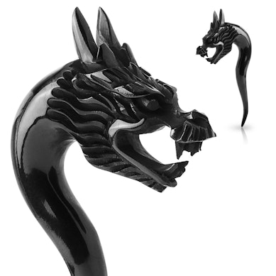 Taper en corne avec tête de dragon