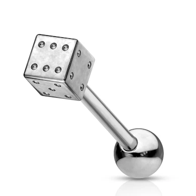 Piercing pour la langue avec dès