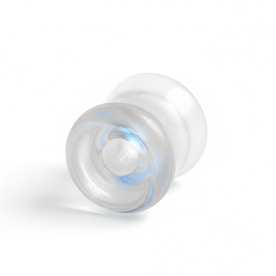 Tunnel à double évasement en verre et effet aurore boréale