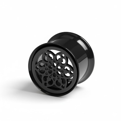 Tunnel avec fleur en filigrane