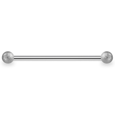 Tige barbell droite avec boule effet diamant