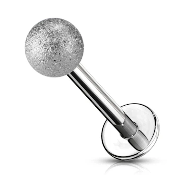 Labret avec boule effet diamant.