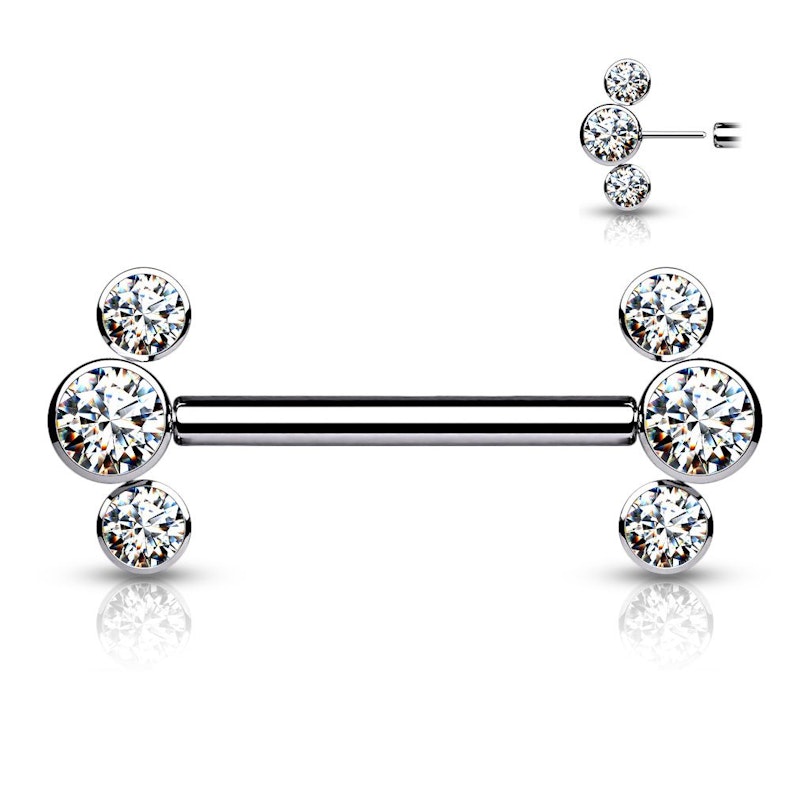 Magnifique bijou sans fil en titane pur pour les piercings pour le téton Magnifique bijou sans fil en titane pur pour les piercings pour le téton