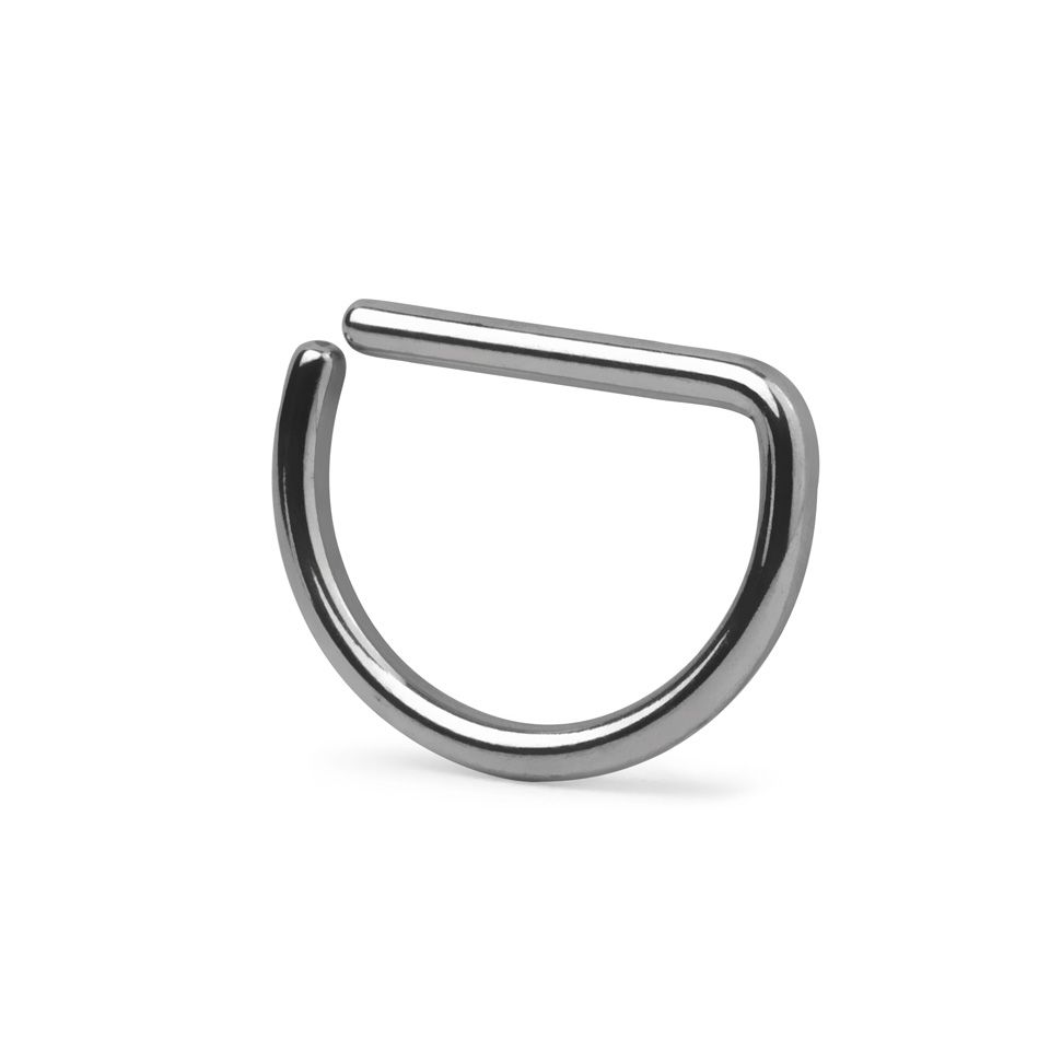 Superbe anneau simple polyvalent en forme de D