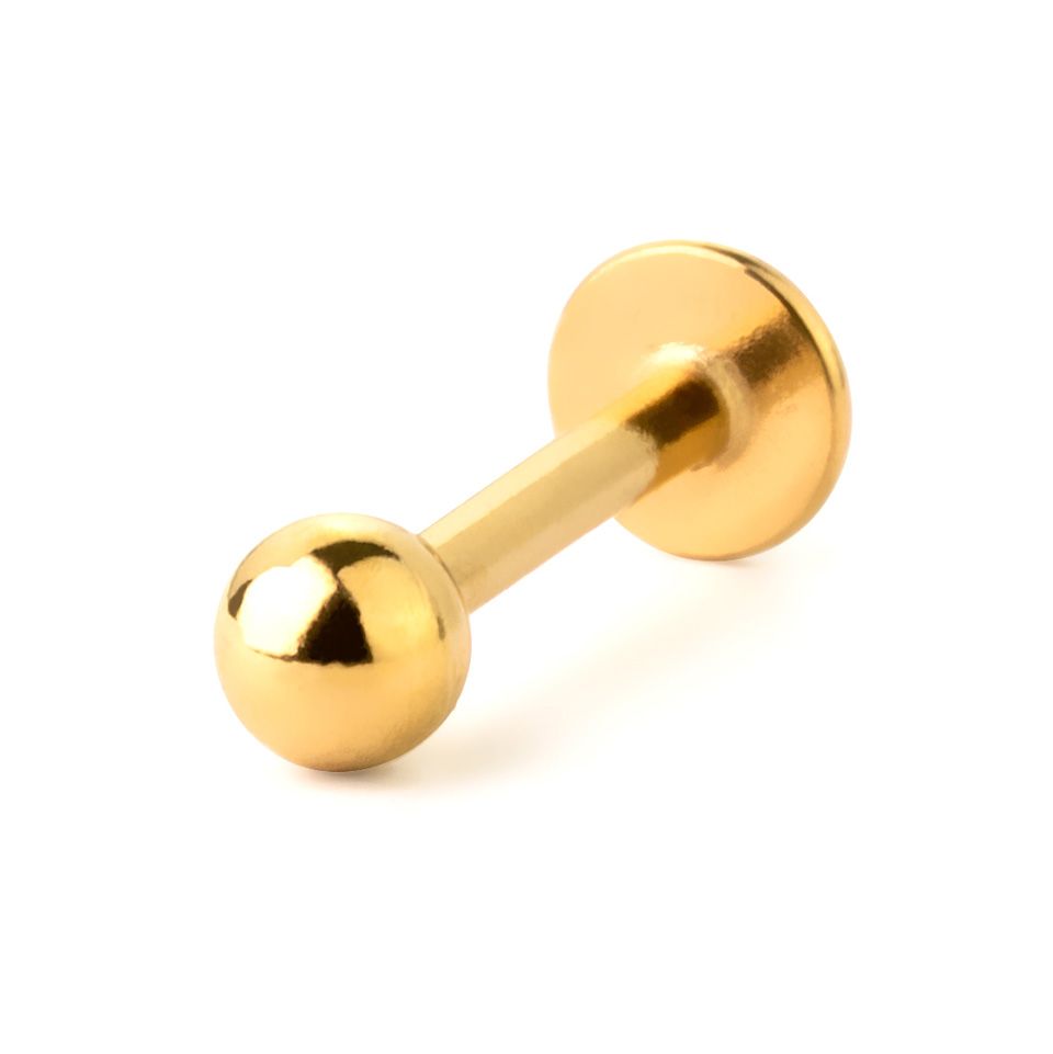 Petit labret en titane coloré et filetage interne