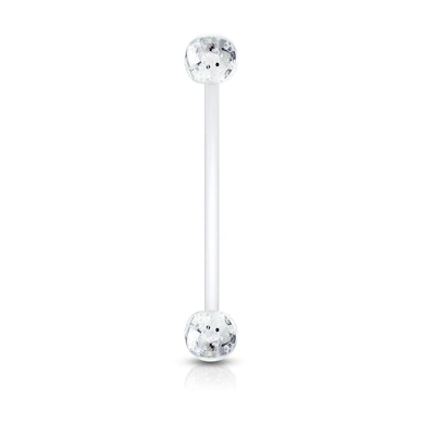 Piercing pour le nombril femme enceinte avec des boules scintillantes