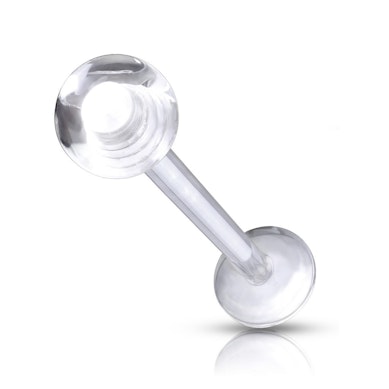 Retainer transparent pour labret avec boule