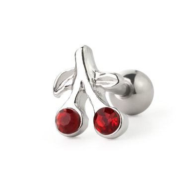 Piercing pour le tragus avec des cerises rouges