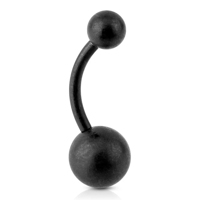 Piercing pour le nombril noir mat