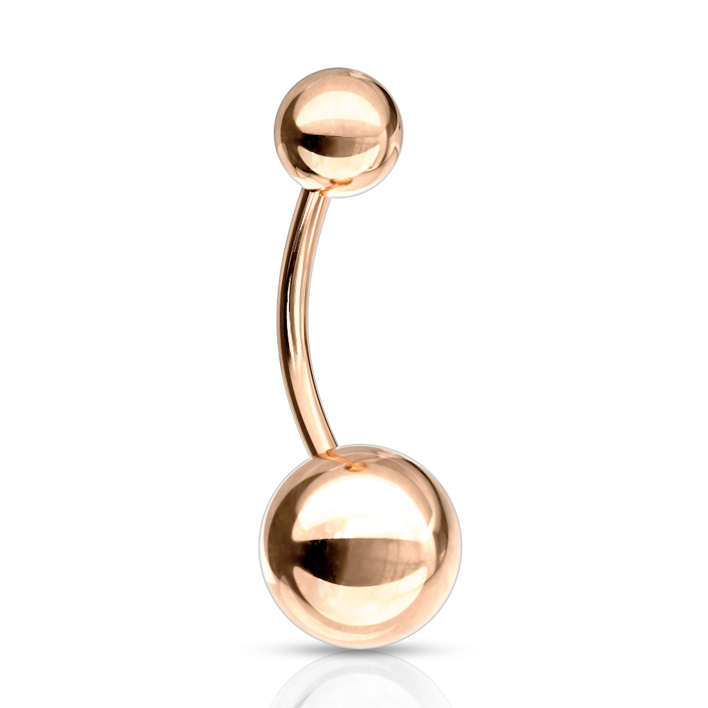 Piercing pour le nombril plaqué or-rose
