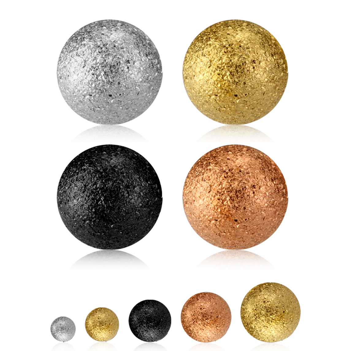 Boule pour piercing ronde et pailletée