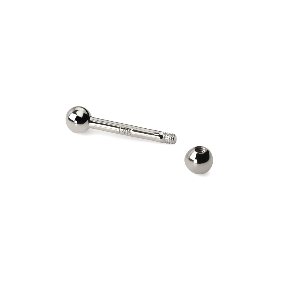 Tige droite en or 14 carats