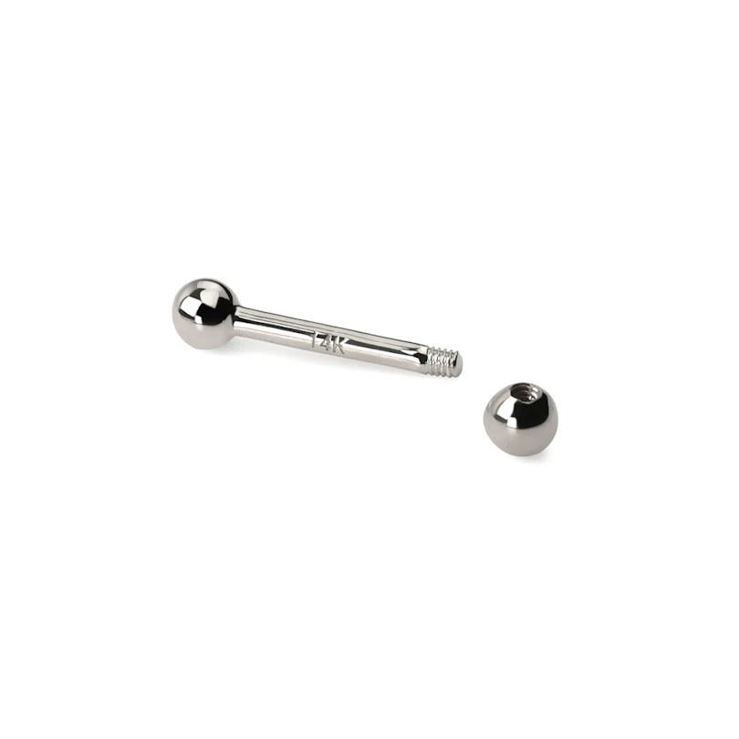 Tige droite en or 14 carats