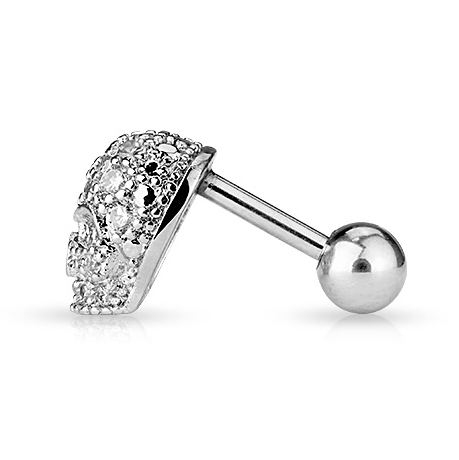 Piercing pour l'oreille avec tête de mort