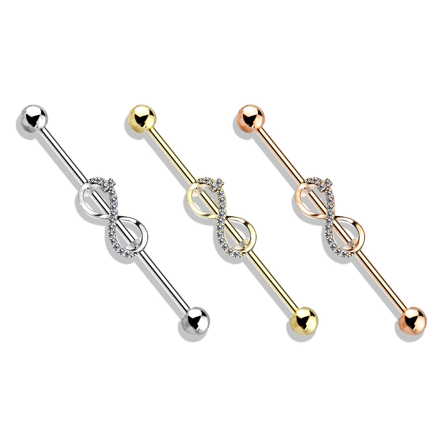 Tige barbell industrielle avec le signe infini