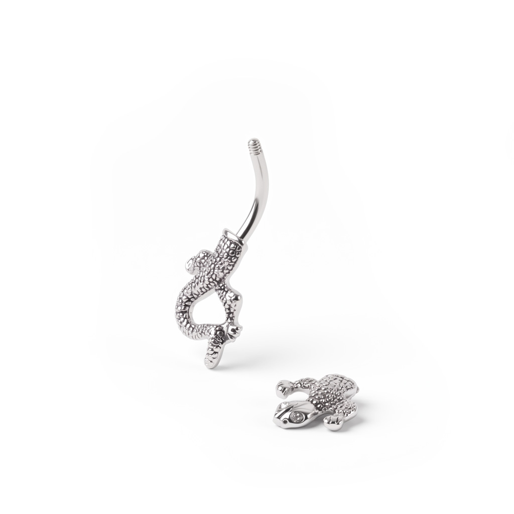 Piercing pour le nombril avec lézards