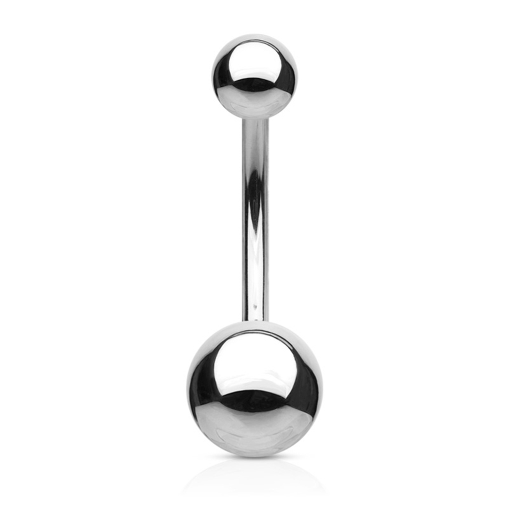 Barbell pour le nombril en acier chirurgical et filetage