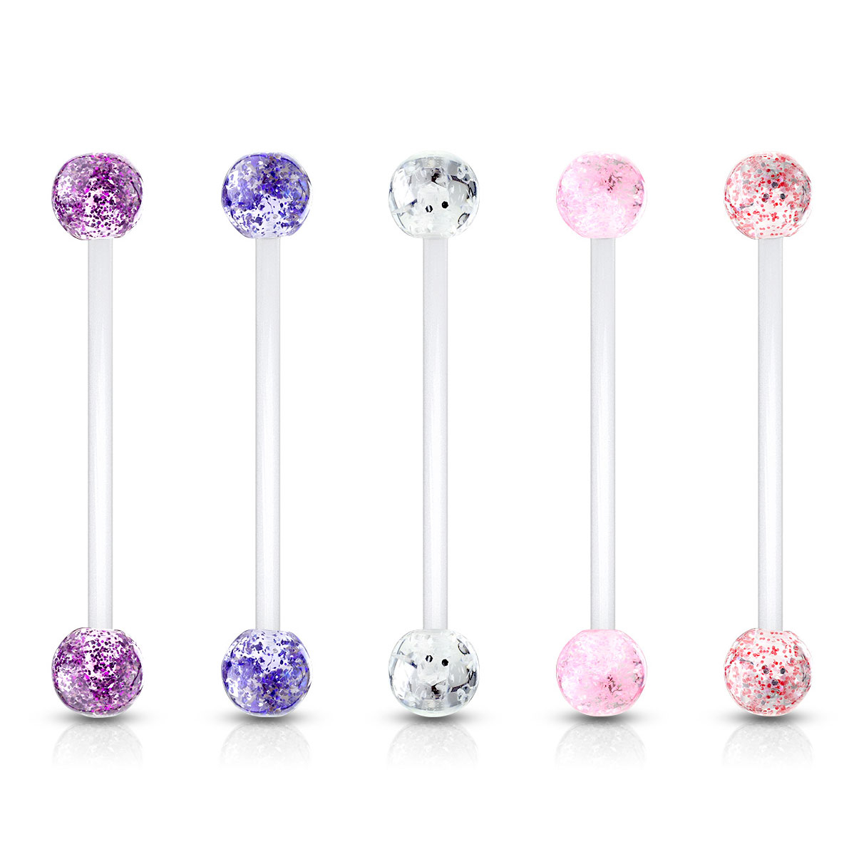 Piercing pour le nombril femme enceinte avec des boules scintillantes