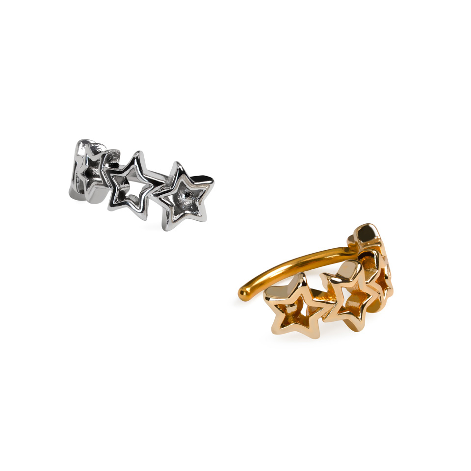 Clicker pour le nombril orné d'étoiles