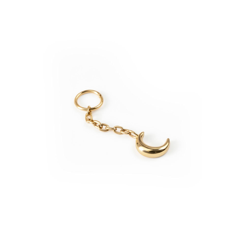 Charm en titane à motif lune