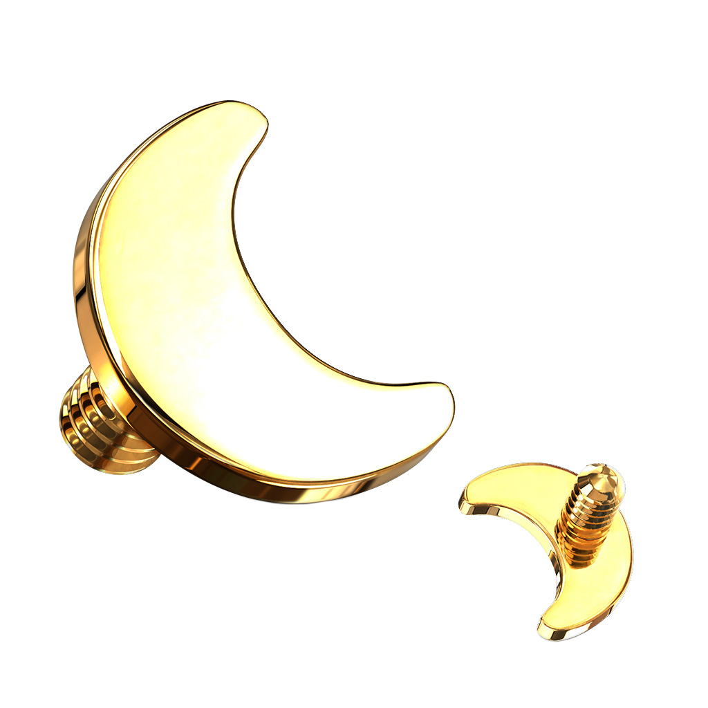 Dermal top en titane et design en forme de lune