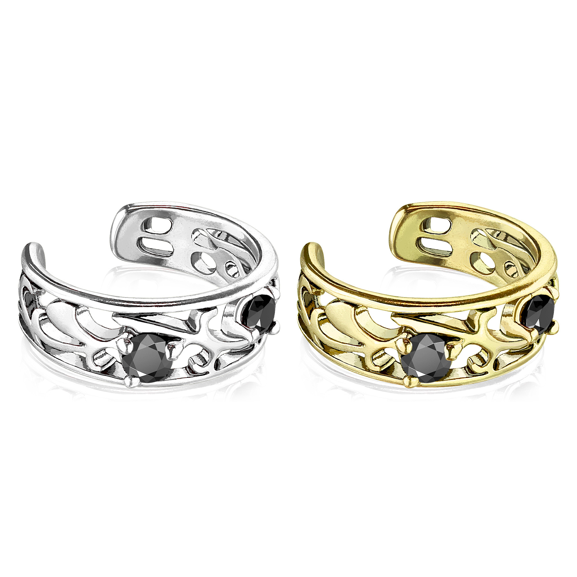 Earcuff avec un design en filigrane ramifié