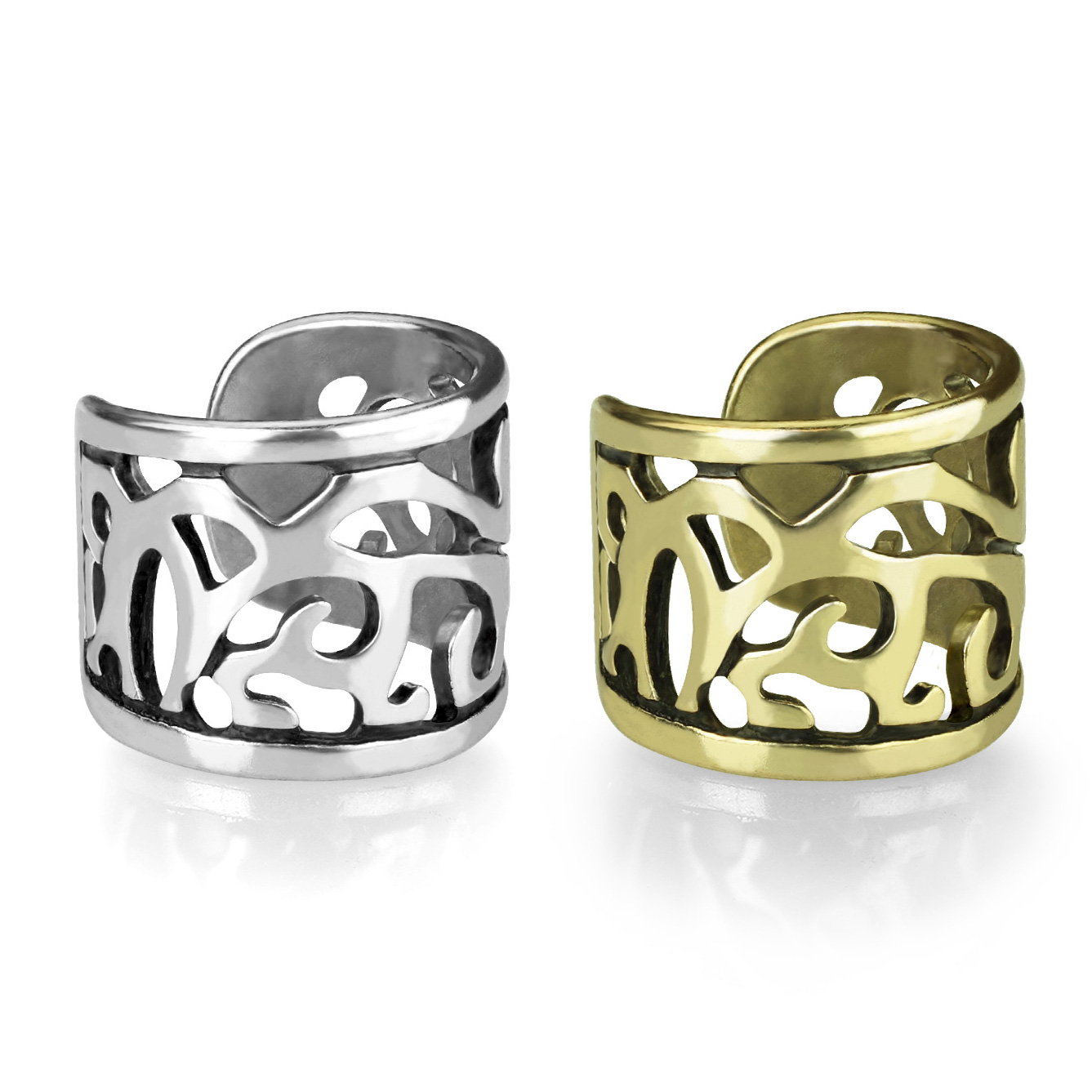 Earcuff avec large design en filigrane