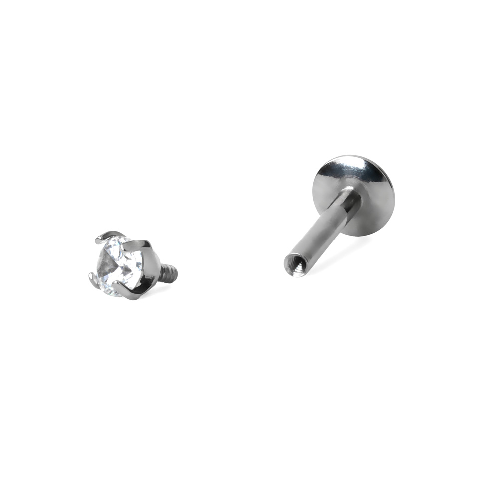 Labret en titane et plusieurs designs ornés de pierres