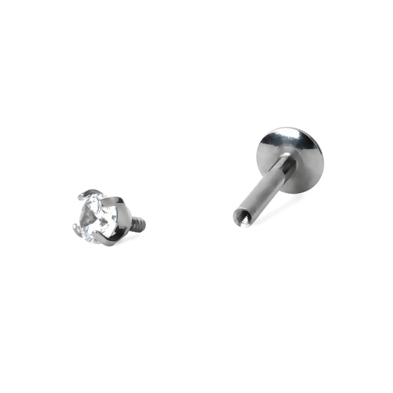 Labret en titane et plusieurs designs ornés de pierres