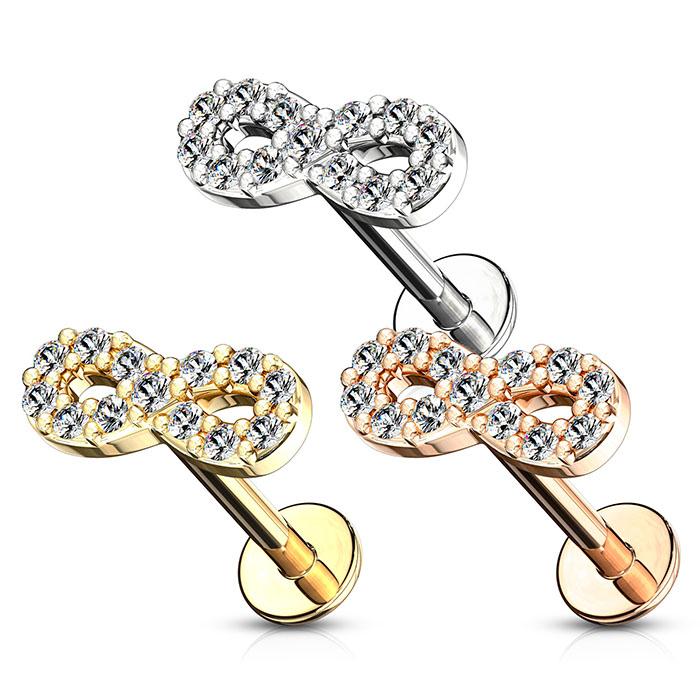 Labret avec le signe de l'infini