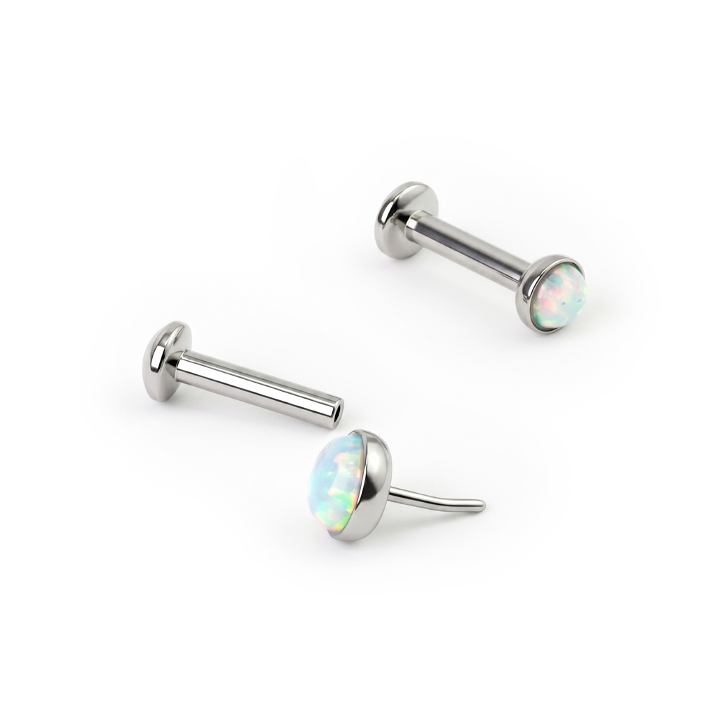 Labret push-in avec une opale