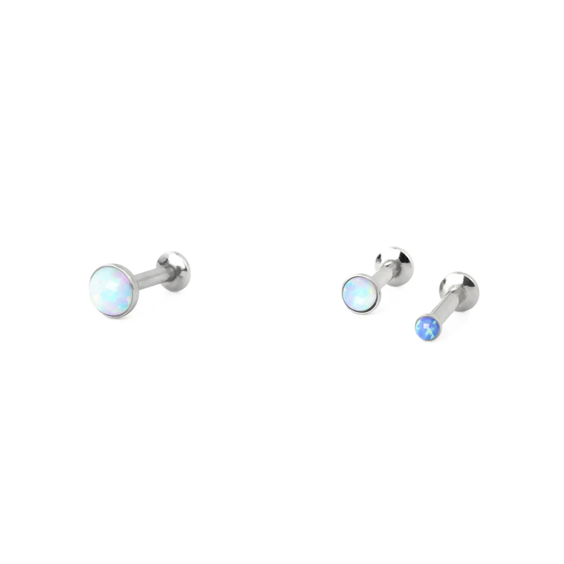 Labret push-in avec une opale