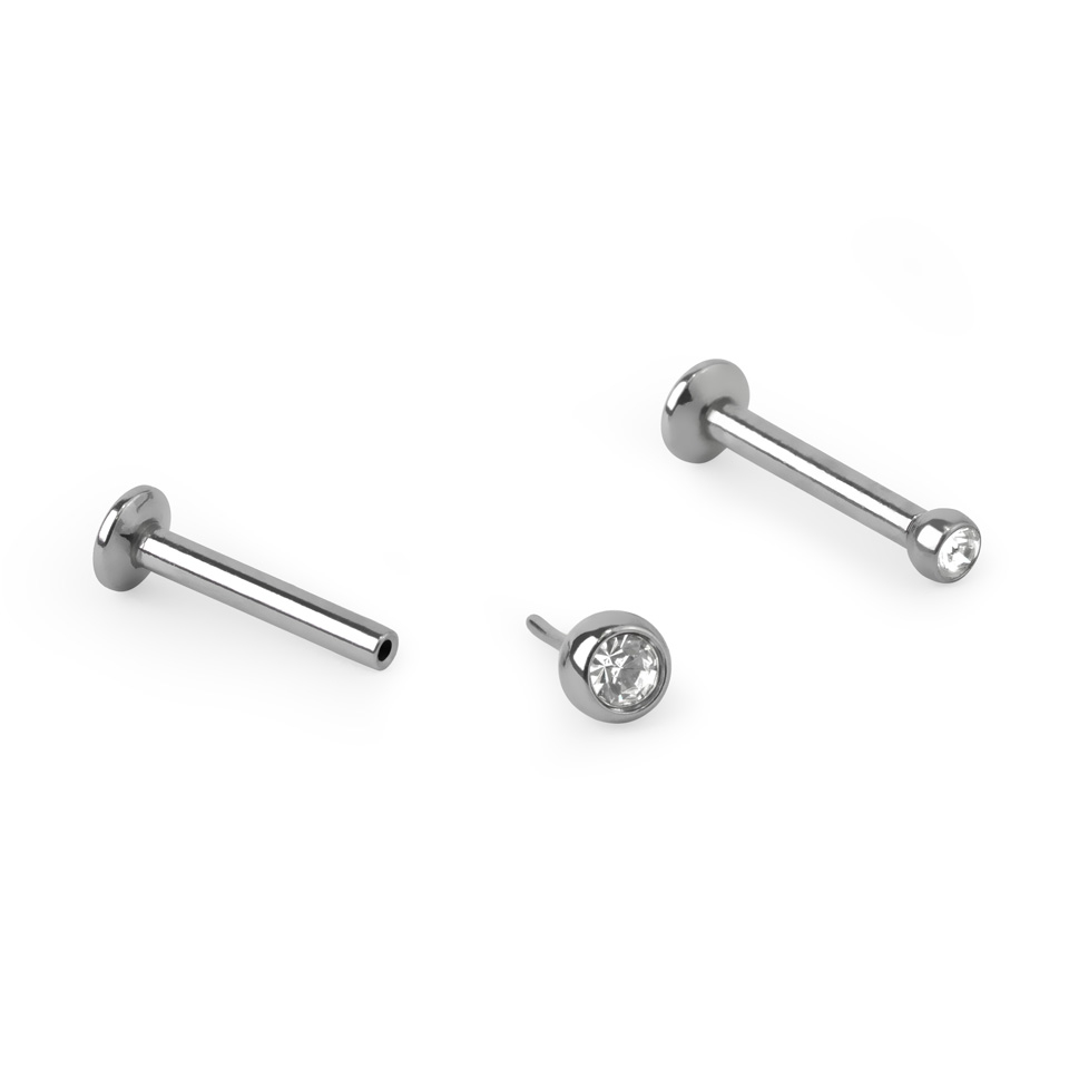 Labret push-in avec une pierre
