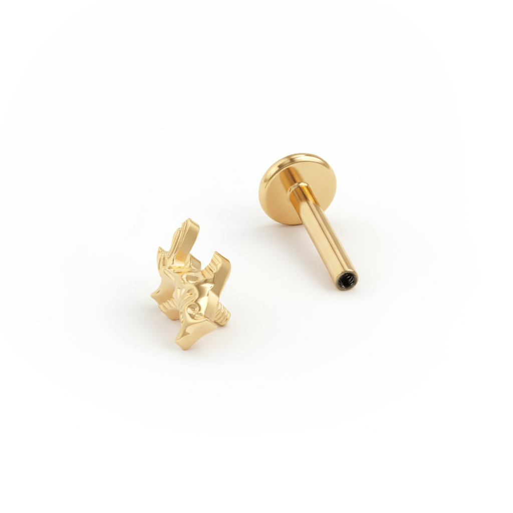 Labret en titane et carpe koï